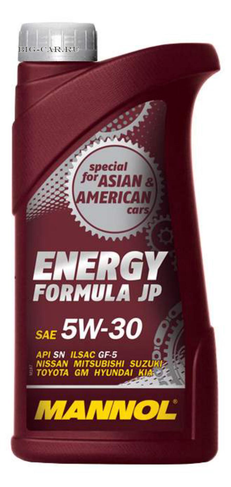 Масло моторное синтетическое Energy Formula JP 5W-30, 1л