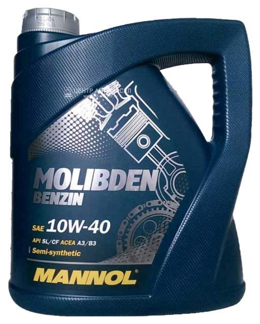 Масло моторное полусинтетическое MOLIBDEN BENZIN 10W-40, 4л